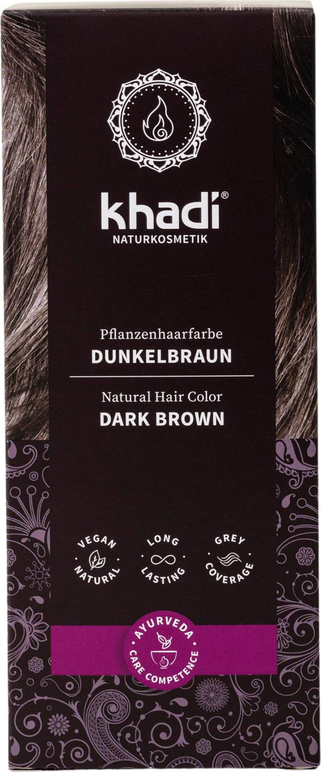 Pflanzenhaarfarbe Dunkelbraun 100 g