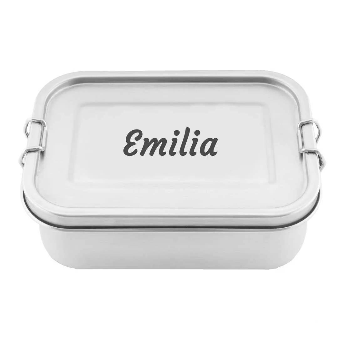 Brotdose Edelstahl 800ml (Gravur) inkl. Trennwand