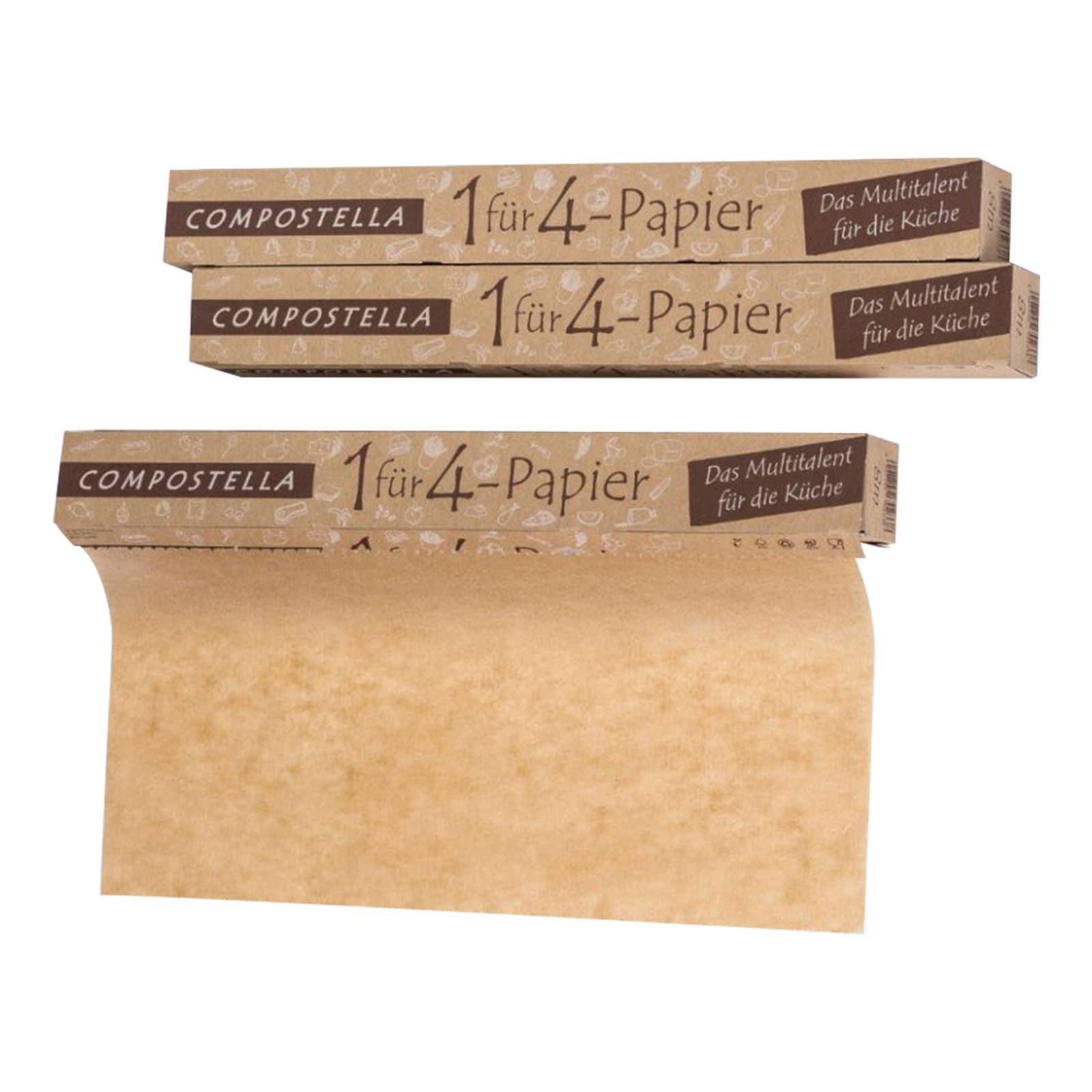 Compostella 1 für 4 Papier: Einschlagpapier Rolle - kompostierbar